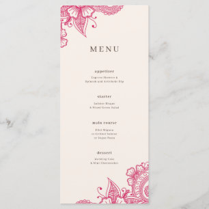 Mod Mehandi Wedding Dinner Menu