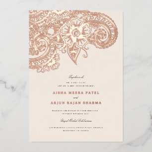 Mod Mehandi Wedding Invitation
