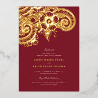 Mod Mehandi Wedding Invitation