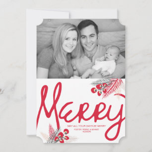 Mod Merry Berries Holiday Photo Card