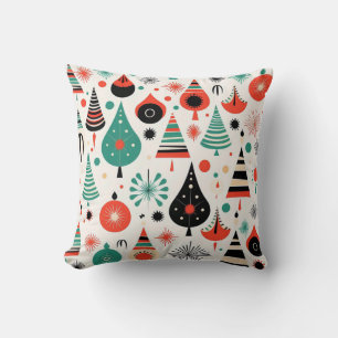MOD Mid Century Modern Atomic Christmas Cushion