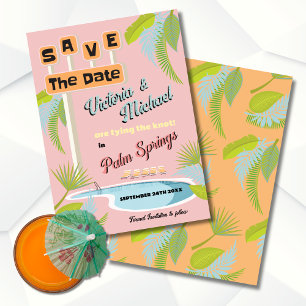 Mod Mid-Century Save the Date Retro Sign Invitation