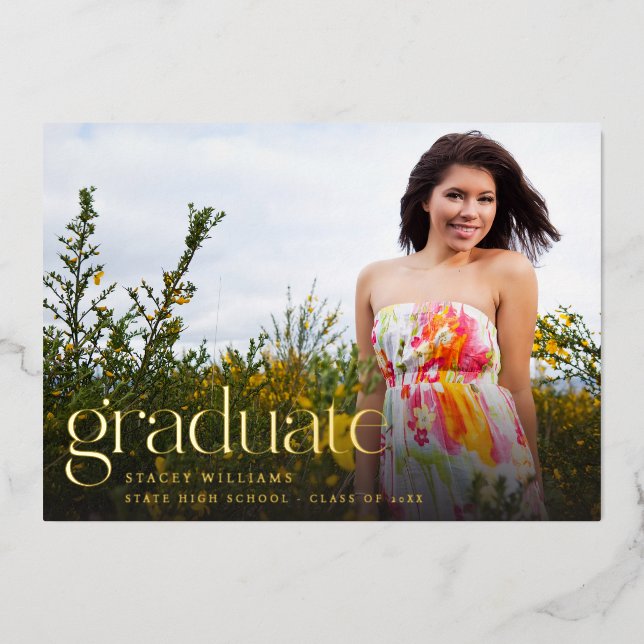 MOD Mod Photo Graduation Announcement H (Front)