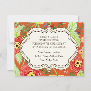 Mod Modern Floral Ranunculus Leaf Rose Bracket Invitation