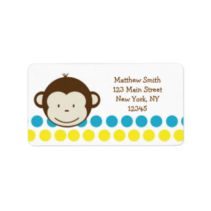 Mod Monkey Boy Return Address labels