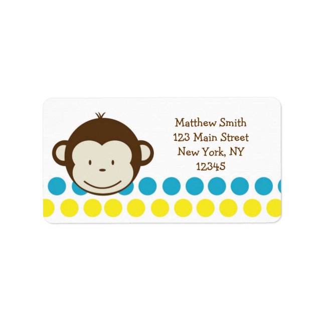 Mod Monkey Boy Return Address labels (Front)