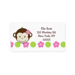 Mod Monkey Girl address labels
