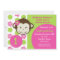 Mod Monkey Girl BIrthday Party Invitations