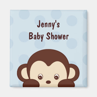 Mod Monkey Polka Dots Baby Shower Favour Magnets
