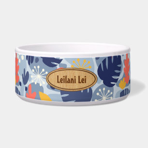 Mod Monstera Leaf Abstract Hawaiian Tropical -Blue