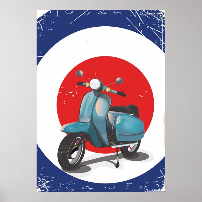 Mod Motorbike vintage poster (Front)
