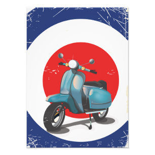 Mod Motorbike vintage poster
