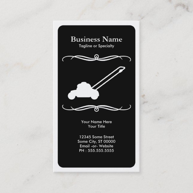 mod mower business card (Front)