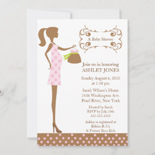 Mod Mum Baby Girl Shower Invitation