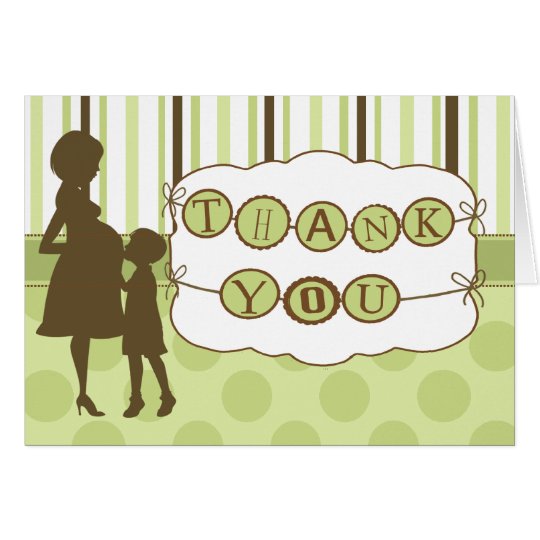 Mod Mum Baby Shower Thank You Note Card