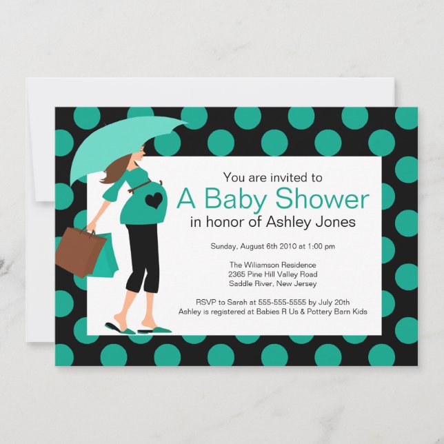Mod Mum Boy/Girl Baby Shower Invitation (Front)