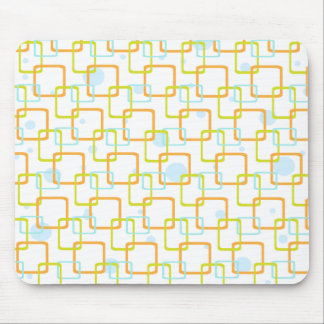 Mod Orange Squares Mouse Pad