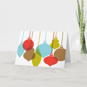 Mod Ornaments Retro Christmas Cards