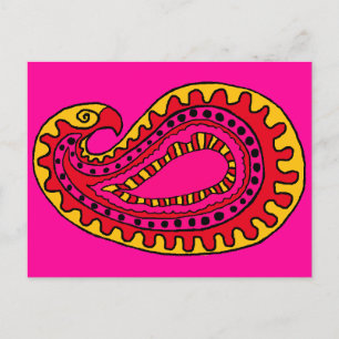 Mod Paisley Postcard