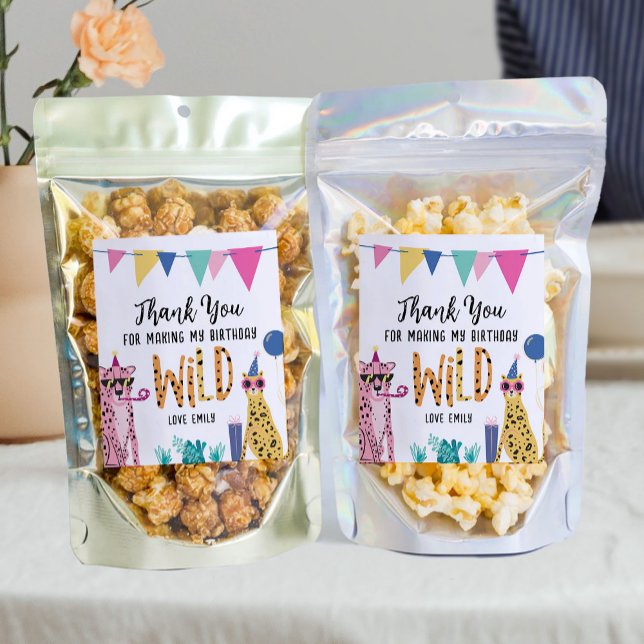 Mod Party Animals Kid's Birthday Party Food Labels (Creator Uploaded)