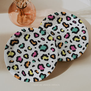 Mod Party Animals Kid's Birthday Party Paper Plate