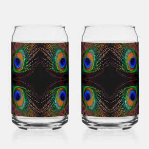 Mod Peacock  Can Glass