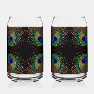 Mod Peacock Can Glass