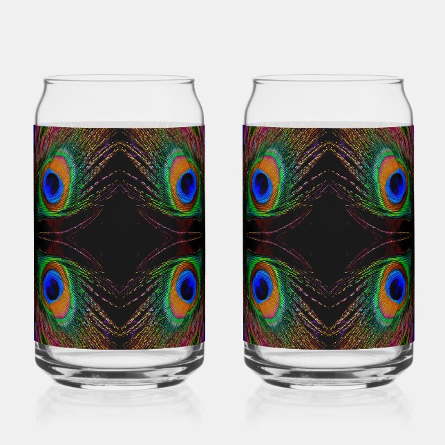 Mod Peacock  Can Glass (Right)