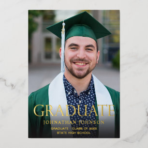 Mod Photo Graduation Foil Graduate Announcement