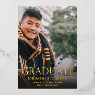 Mod Photo Graduation Party Vertical Dark