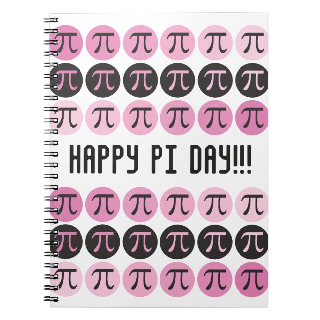 Mod Pi  - Cool Pink Pi Notebook (Front)