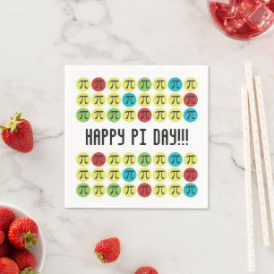 Mod Pi - Happy Pi Day Party Paper Napkins