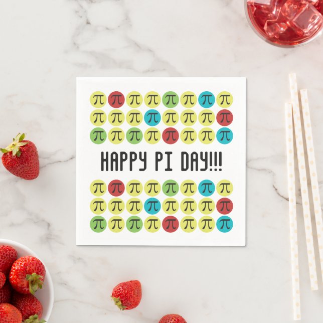 Mod Pi - Happy Pi Day Party Paper Napkins (Insitu)