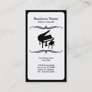 mod piano business card