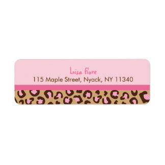 Mod Pink Cheetah Print Jungle Address Labels