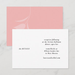 MOD PINK TULIP WEDDING ENCLOSURE CARD