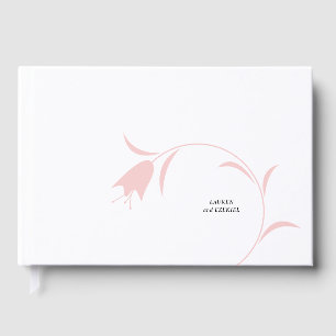 MOD PINK TULIP WEDDING GUEST BOOK