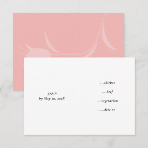 MOD PINK TULIP WEDDING RSVP CARD