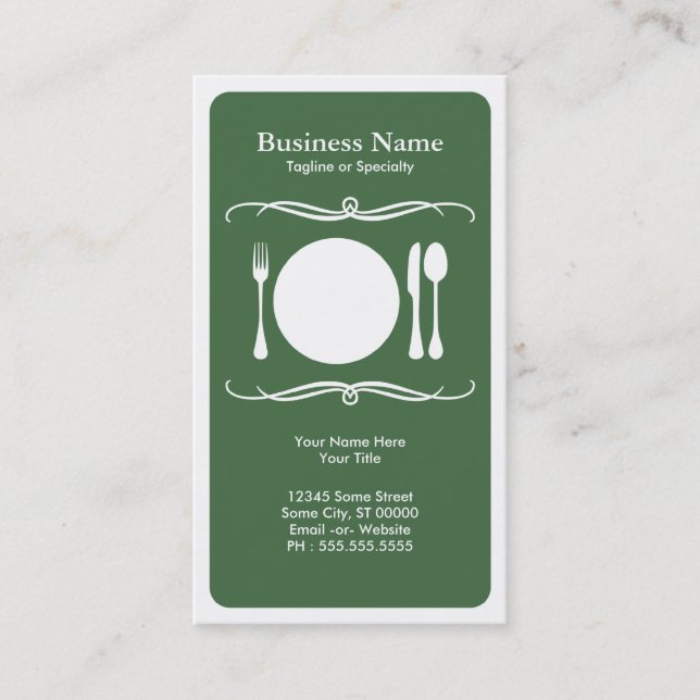 mod place setting business card (Front)