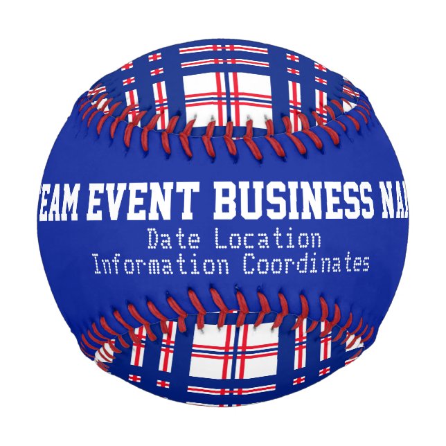 Mod Plaid Pattern Personalised Baseball (Back)