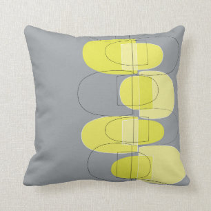 Mod Pods Yellow Throw Pillow