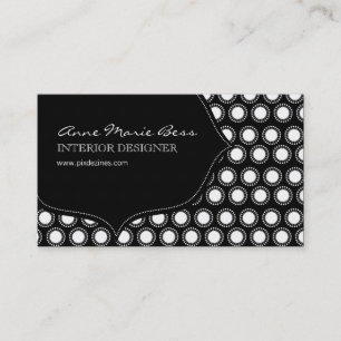 Mod Polka Dots Chocolate  business cards