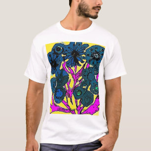 Mod Pop Art Flowers by Katie Pfeiffer T-Shirt