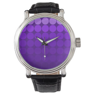 Mod Pop Dots Lilac to Deep Purple Gradient Circles Watch