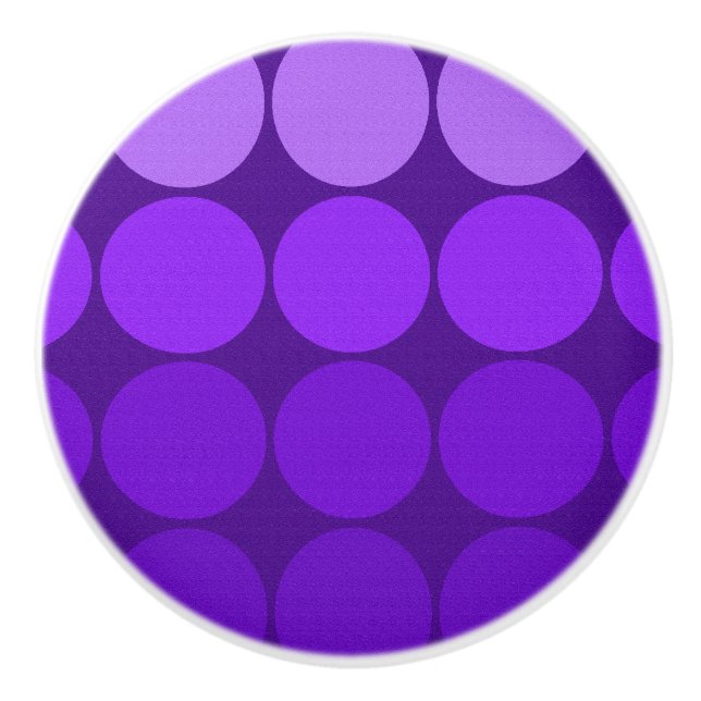Mod Pop MCM ceramic knob purple circles (Front)
