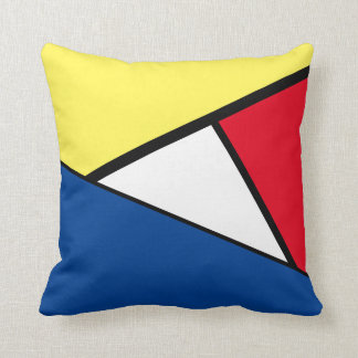 Mod Primary Red Blue Yellow Colour Block Cushion