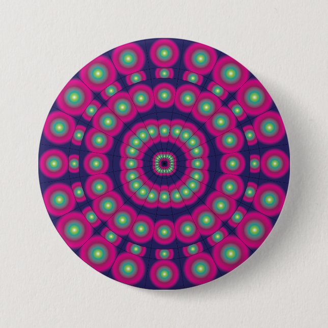 Mod Psychedelic Spheres Dartboard 7.5 Cm Round Badge (Front)