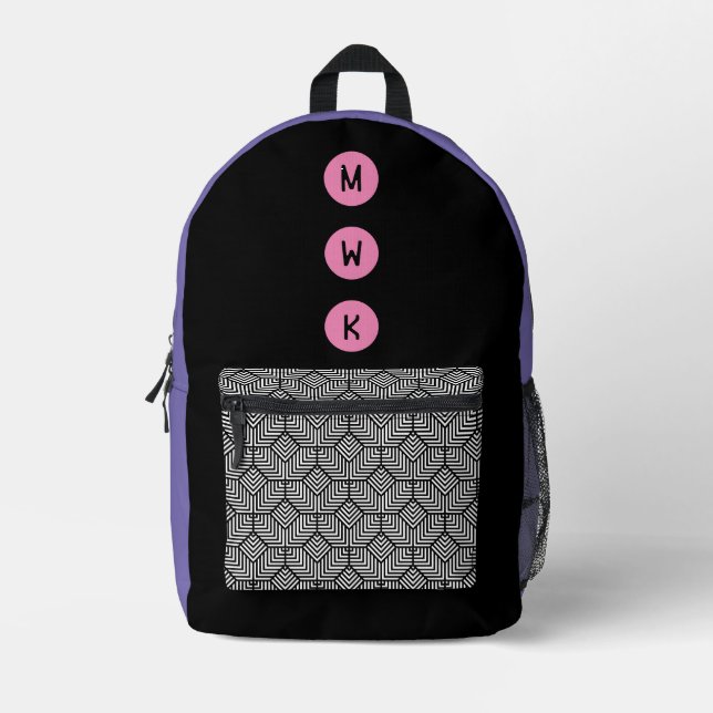 Mod Purple Monogram Backpack (Front)