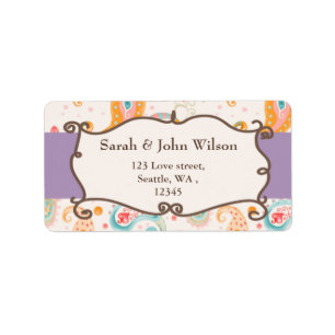 mod purple, return address label
