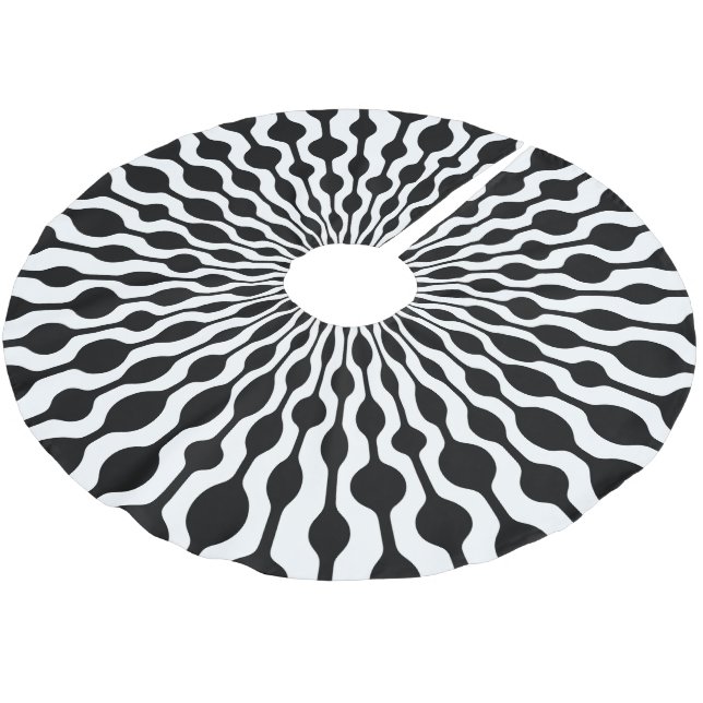 Mod Radial Drops Brushed Polyester Tree Skirt (Angled)